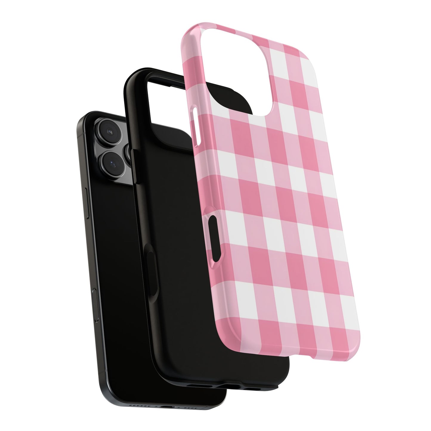 Pink Gingham Cute Phone Case Cover, for Fashion Lovers, Gift for Her, Stylish Tech Accessory, Perfect for Birthdays & Holidays