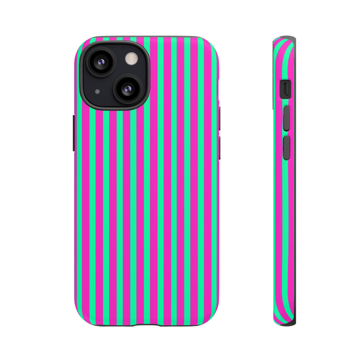 Green Pink Striped Phone Case Cover
