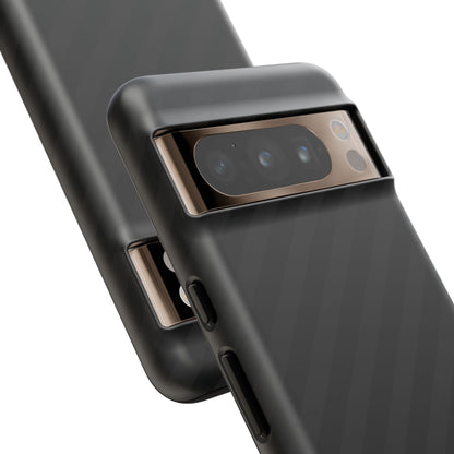 Phone Case, Black Diagonal Pattern Tough Gloss Finish Protective Cover, iPhone, Samsung, Google Pixel, Unique Geometric Design, Gift