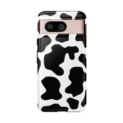 Black Cow Print Phone Case Cover for  iPhone, Samsung, Google Phones
