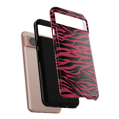 Magenta Wild Tiger Pattern Print Phone Case