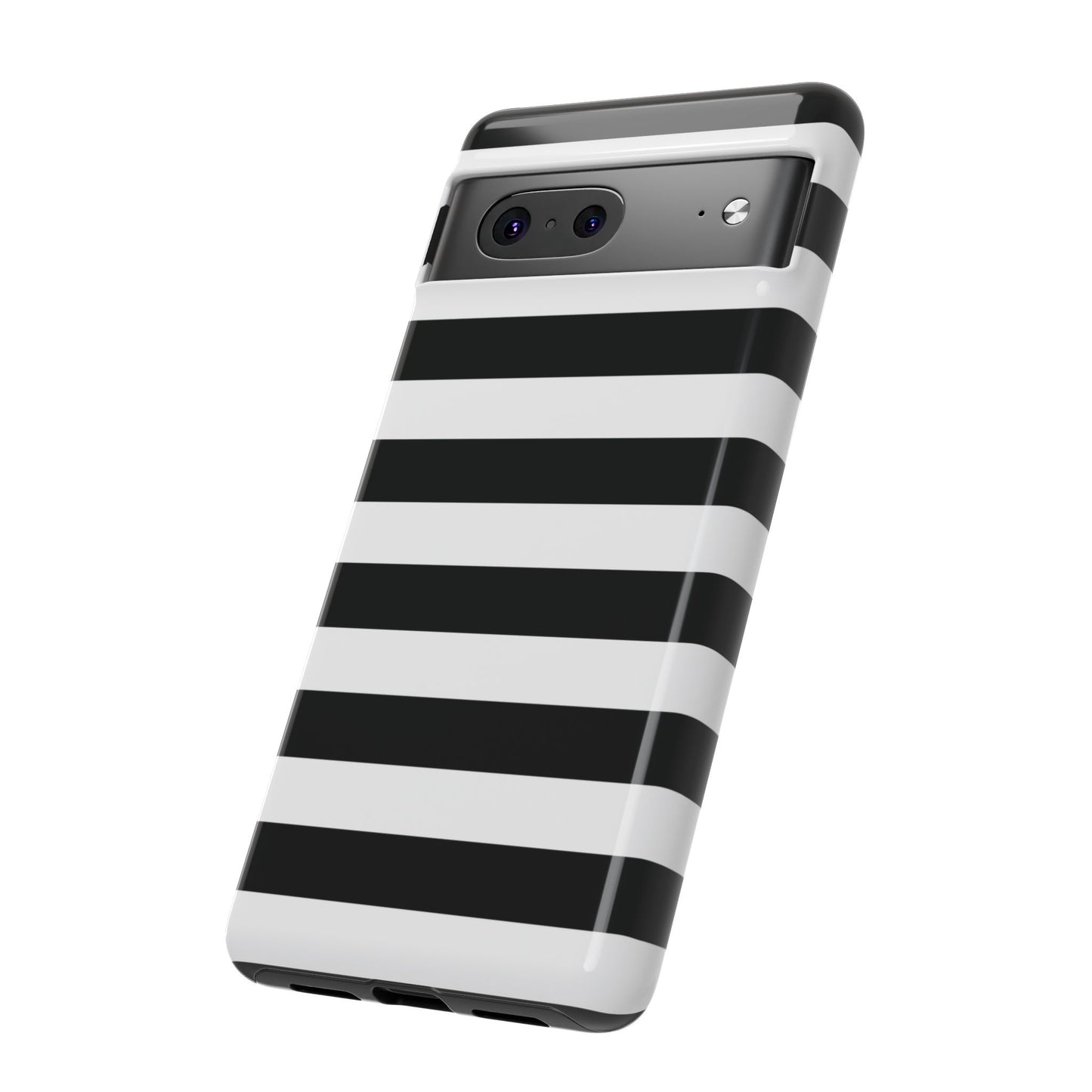 Black White Stripe  Phone Case for iPhone, Samsung S, Google Pixel Phones
