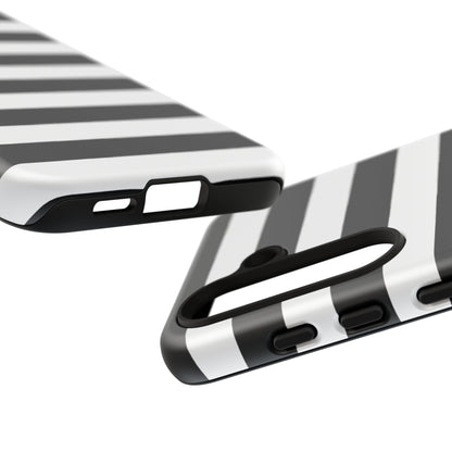 Black White Stripe  Phone Case for iPhone, Samsung S, Google Pixel Phones