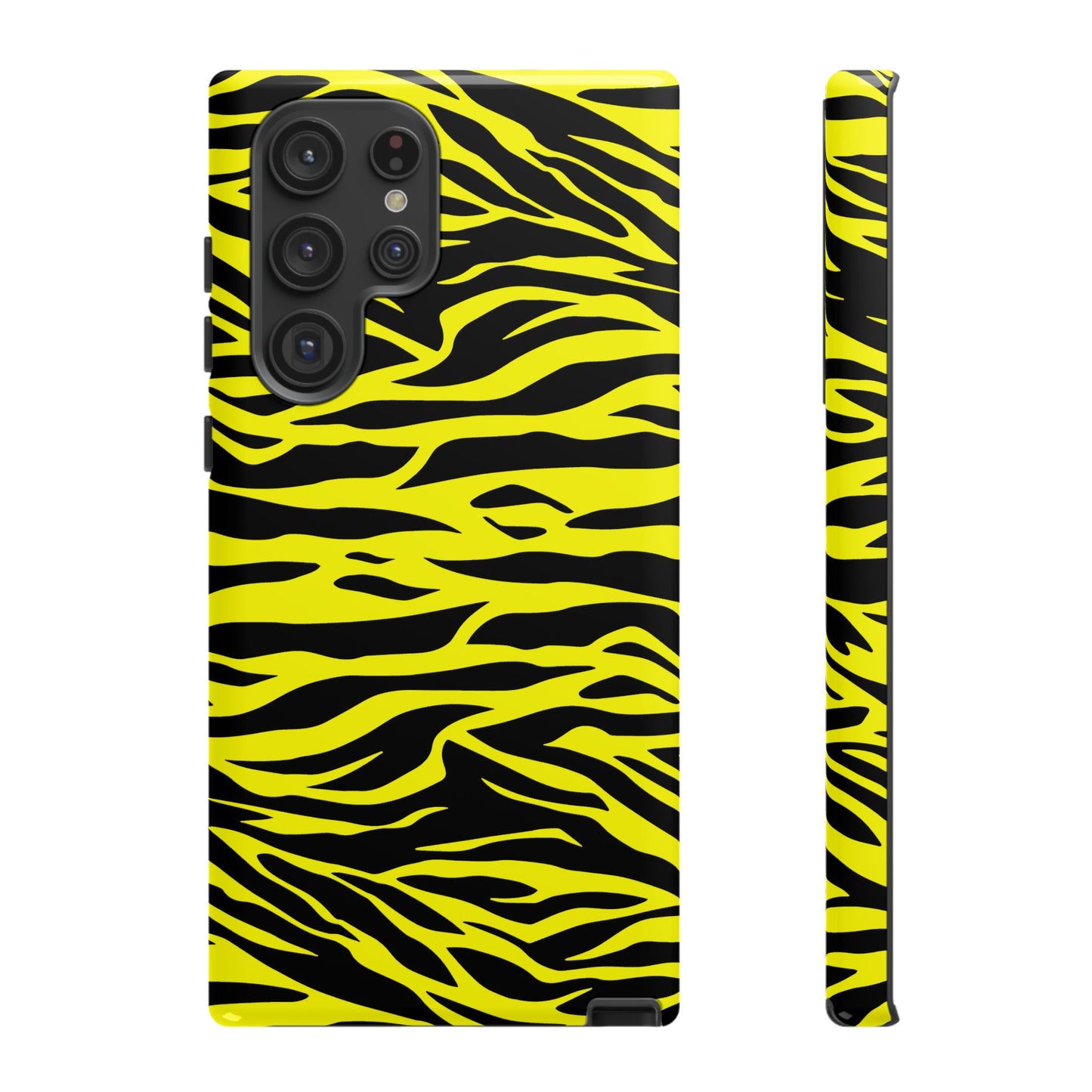 Yellow Wild Tiger Print Pattern Phone Case Cover