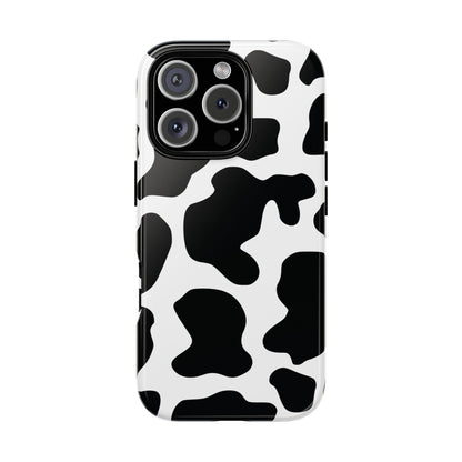 Black Cow Print Phone Case Cover for  iPhone, Samsung, Google Phones