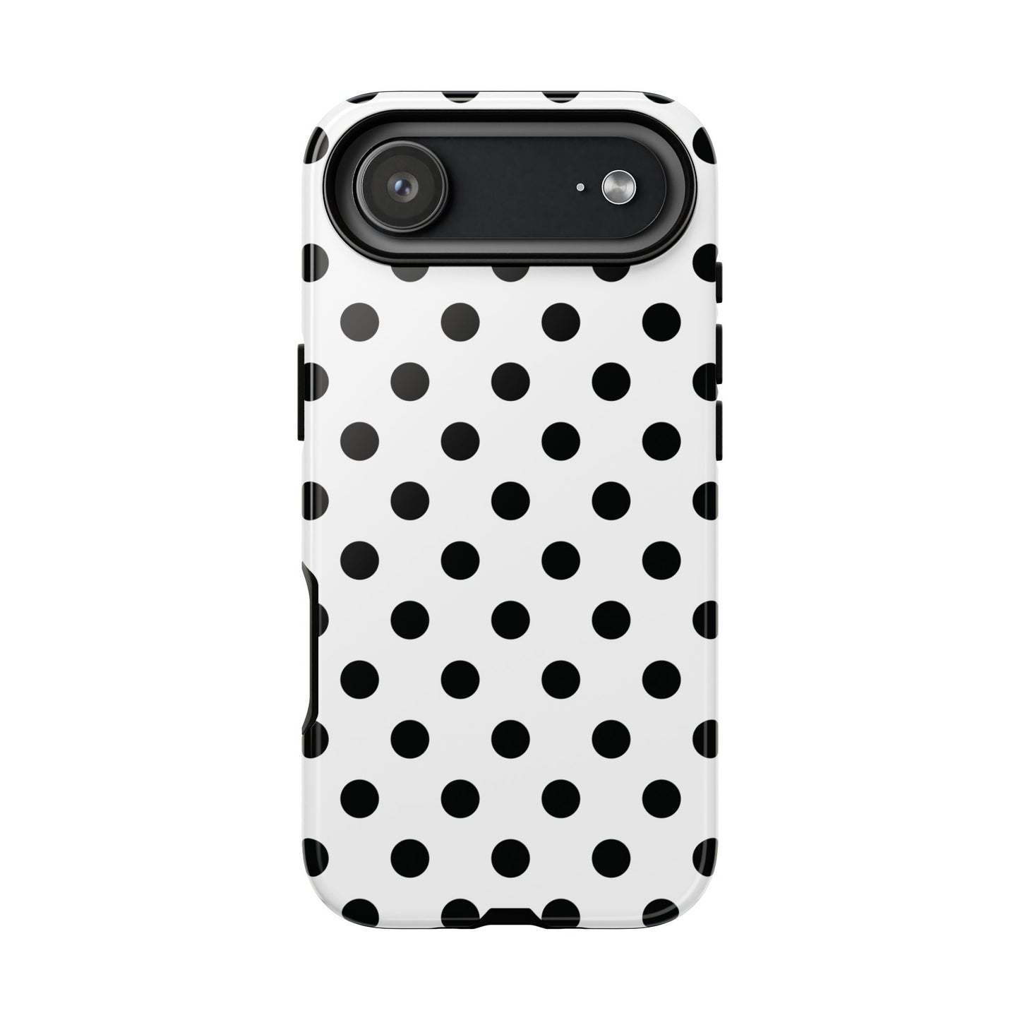 Black White Polka Dot Phone Case Cover  iPhone, Samsung Galaxy S25, Google Pixel 7