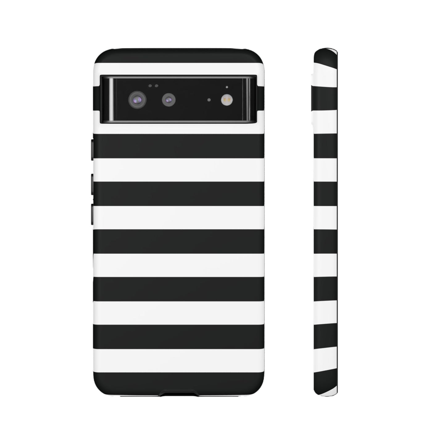 Black White Stripe  Phone Case for iPhone, Samsung S, Google Pixel Phones