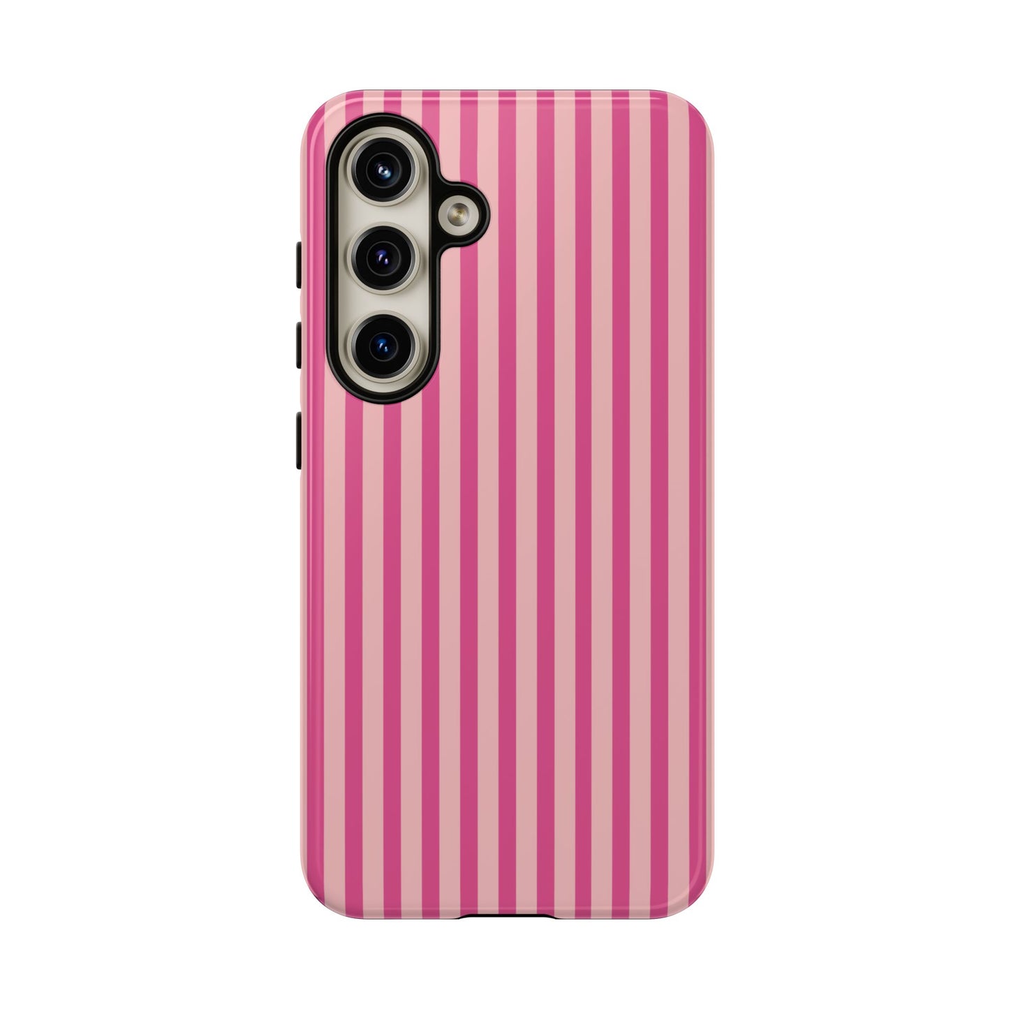 Pink Stripe Everyday Phone Case Cover, Protective Smartphone Cover, Trendy Accessories