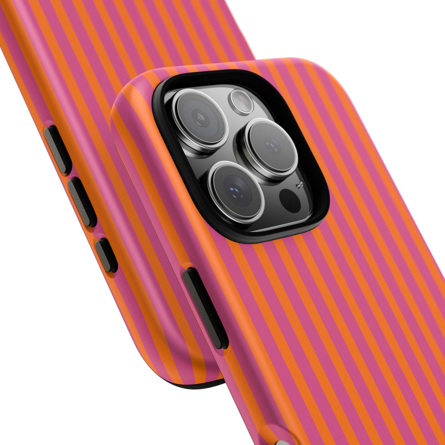 Orange Pink Striped Tough Phone Cases