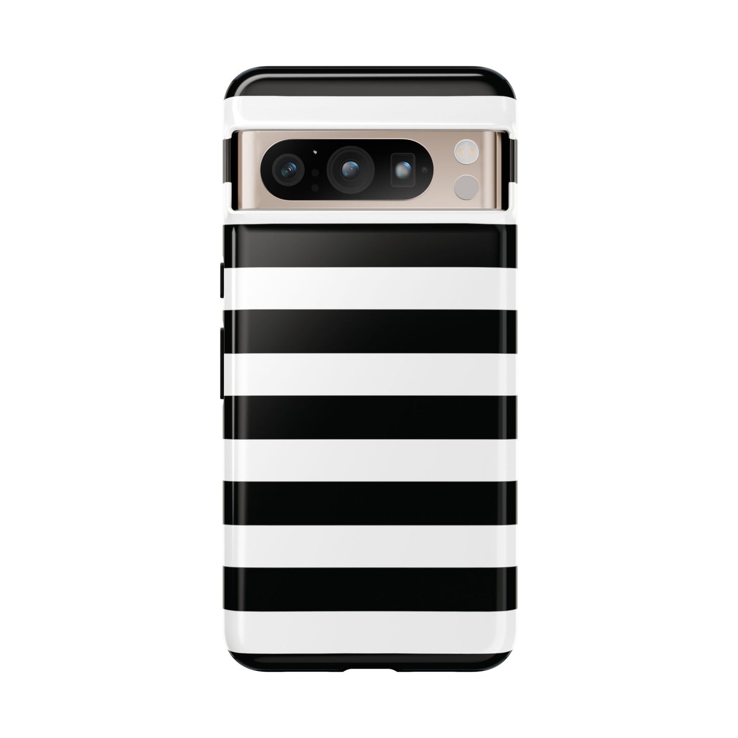 Black White Stripe  Phone Case for iPhone, Samsung S, Google Pixel Phones