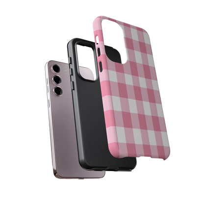 Pink Gingham Cute Phone Case Cover, for Fashion Lovers, Gift for Her, Stylish Tech Accessory, Perfect for Birthdays & Holidays