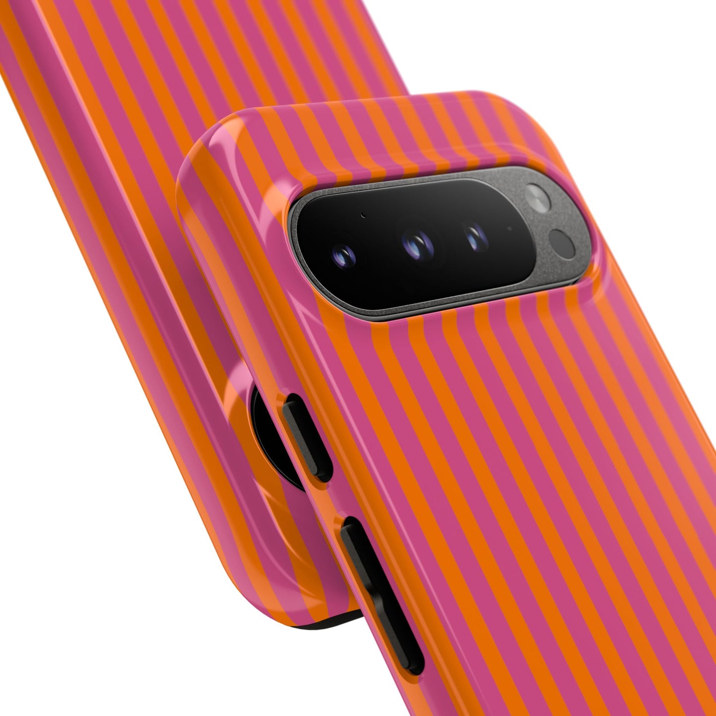 Orange Pink Striped Tough Phone Cases