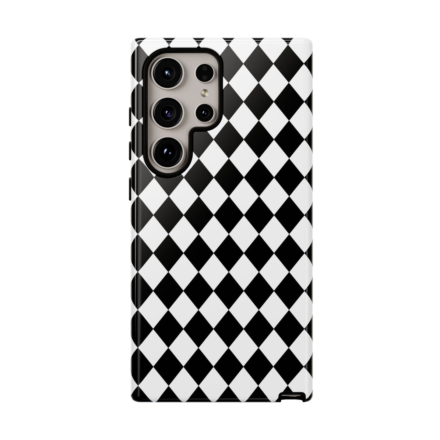 White and Black Dimond Tough phone Case Cover | iPhone | Google | Samsung