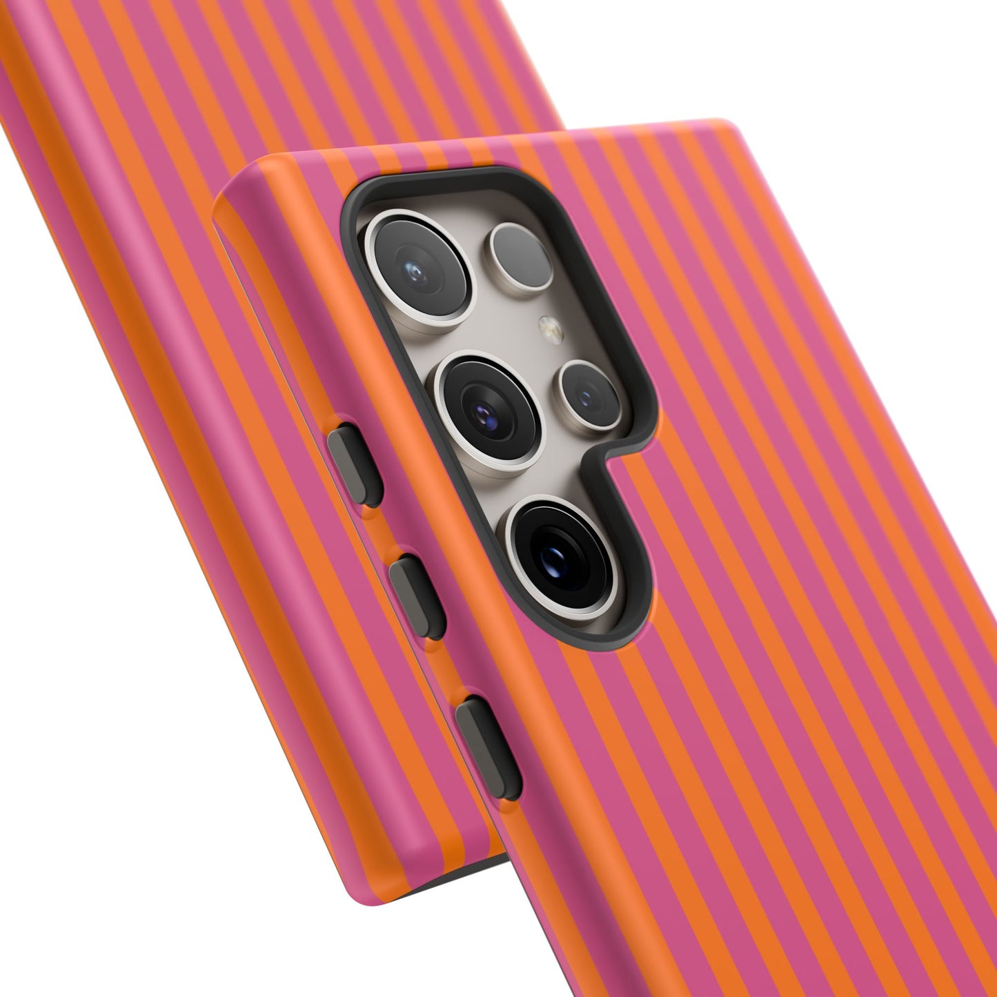 Orange Pink Striped Tough Phone Cases
