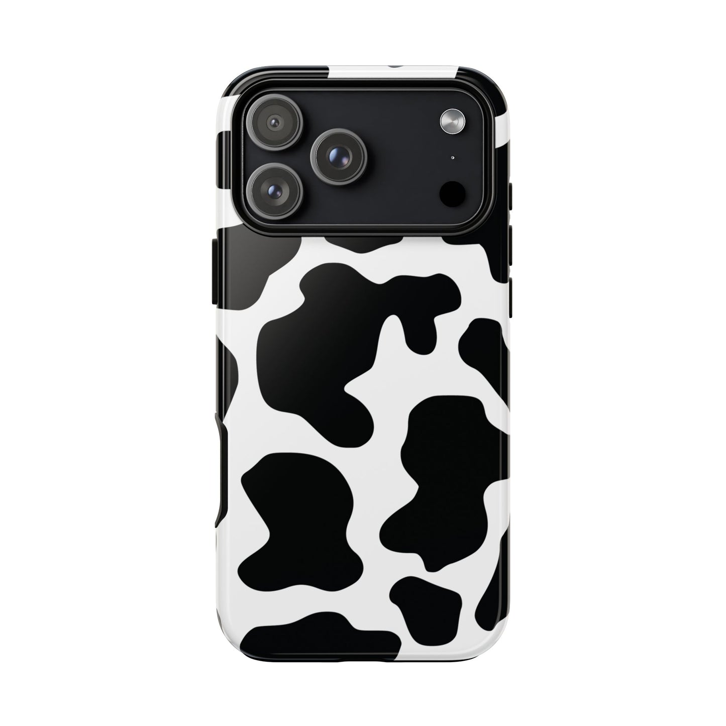 Black Cow Print Phone Case Cover for  iPhone, Samsung, Google Phones