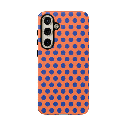 Orange Blue Polkadot Phone Case Cover