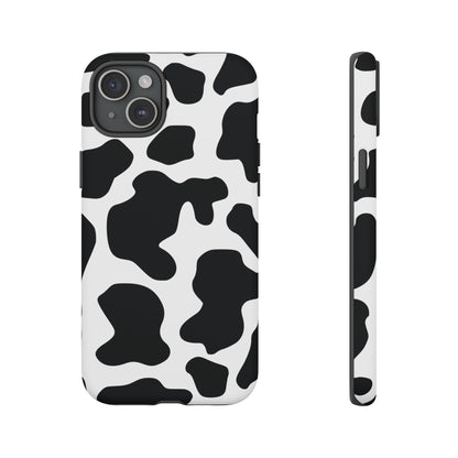 Black Cow Print Phone Case Cover for  iPhone, Samsung, Google Phones