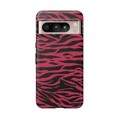 Magenta Wild Tiger Pattern Print Phone Case