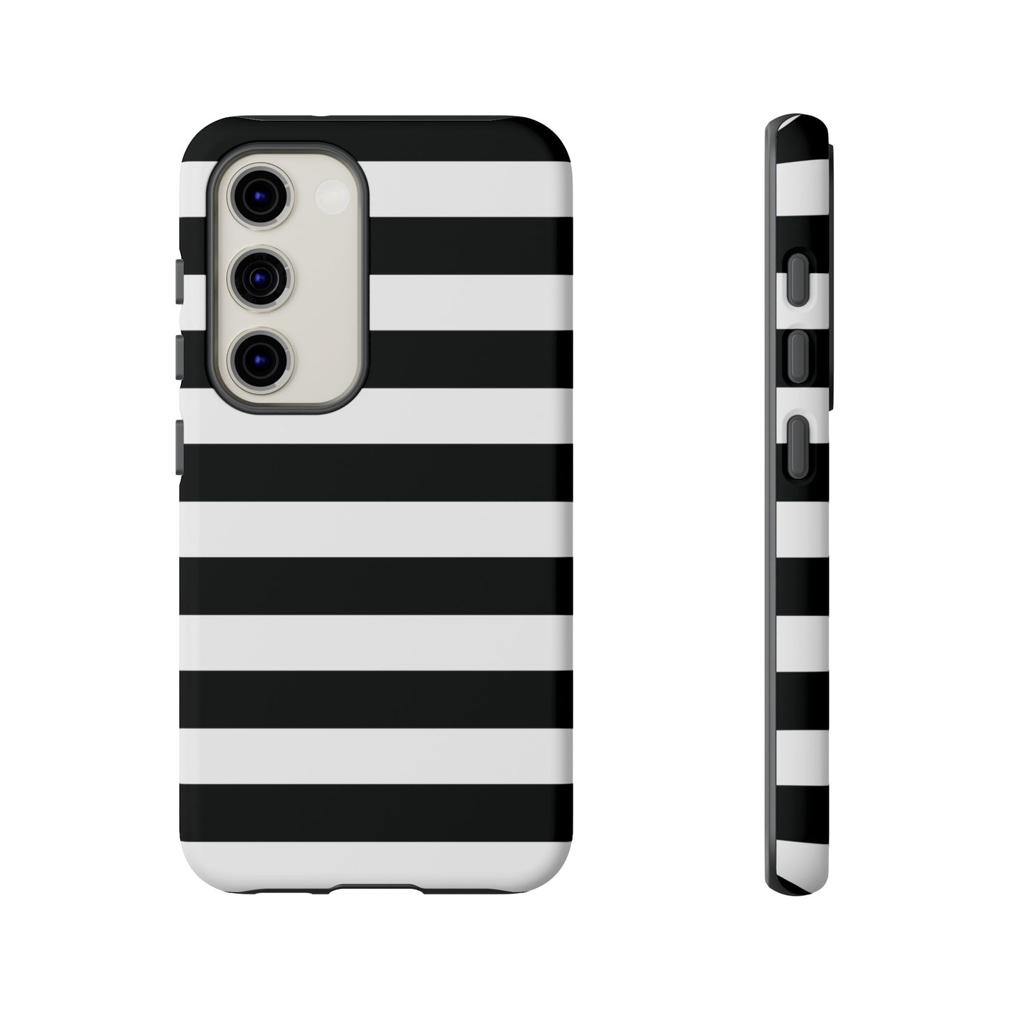 Black White Stripe  Phone Case for iPhone, Samsung S, Google Pixel Phones