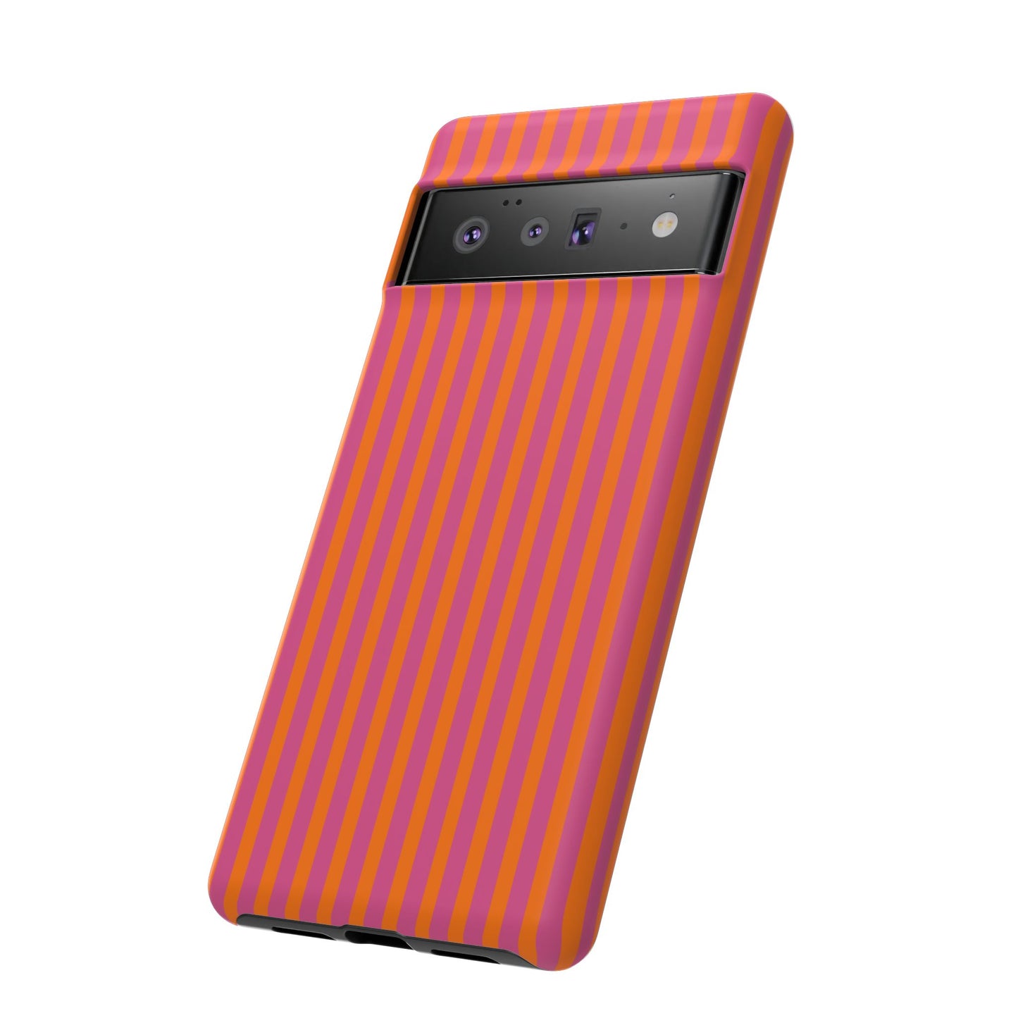 Orange Pink Striped Tough Phone Cases