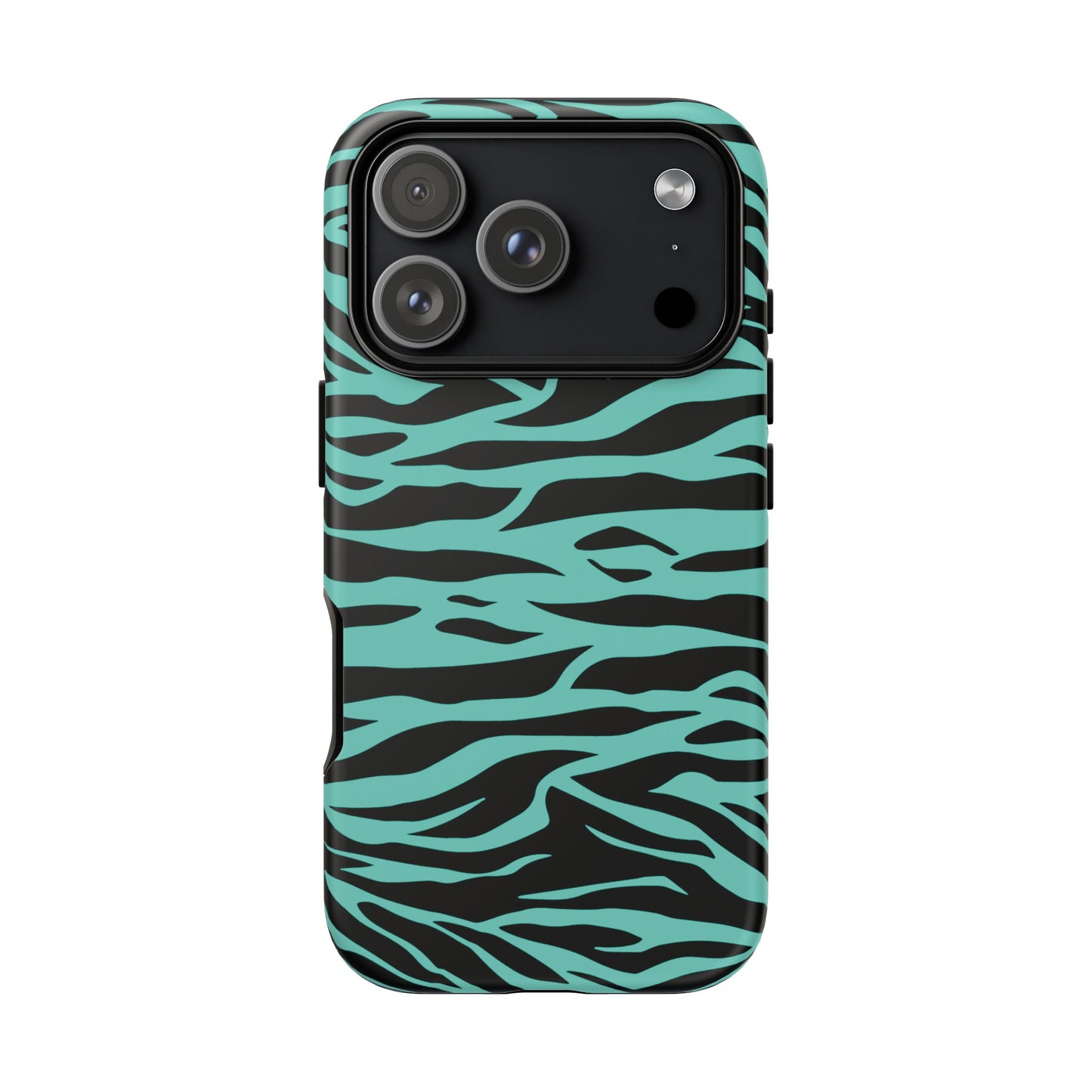 Cute Green Wild Tiger Print Pattern Phone Case for iPhone Galaxy S models and google pixel phones