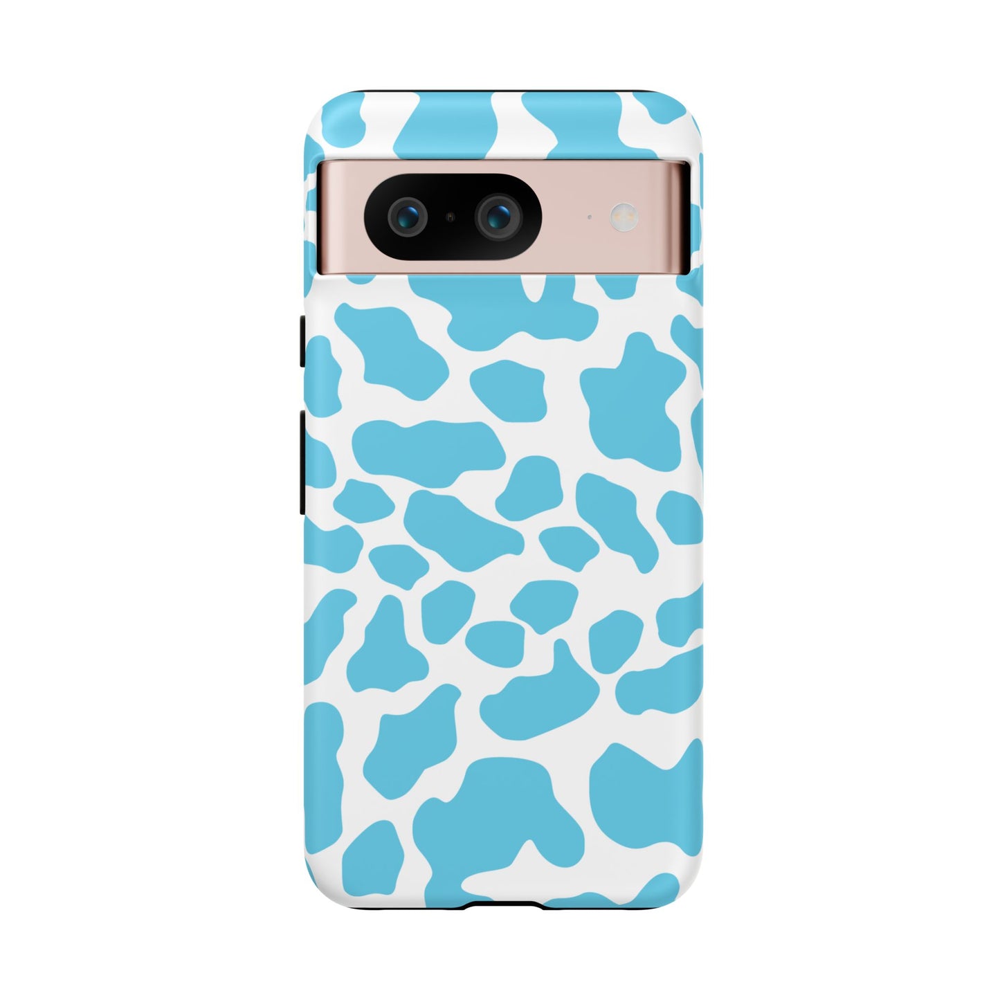 Blue White Cow Print Phone Case Cover