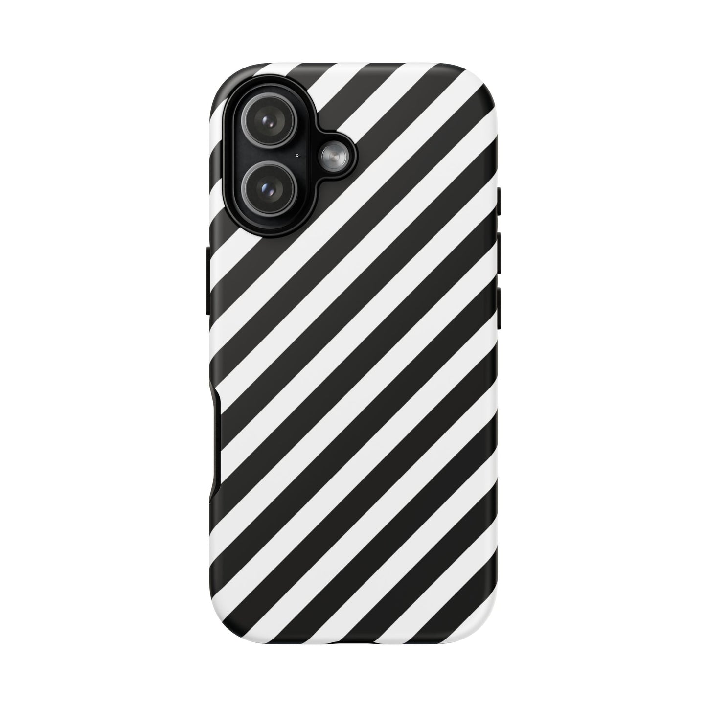 Black White Diagonal Phone Case Cover, Protective Sleek Cell Phone Case, Modern Smartphone, Stylish