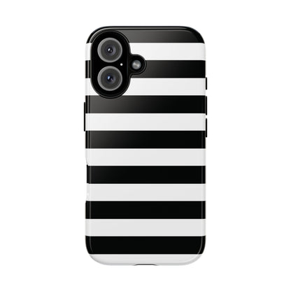 Black White Stripe  Phone Case for iPhone, Samsung S, Google Pixel Phones