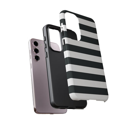 Black White Stripe  Phone Case for iPhone, Samsung S, Google Pixel Phones