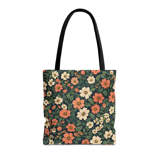 Tote Bag Floral Design Shopping Carry Travel Bag