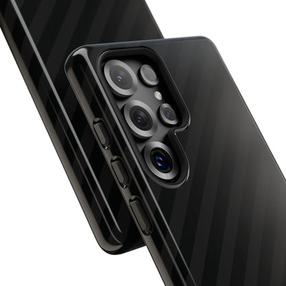 Phone Case, Black Diagonal Pattern Tough Gloss Finish Protective Cover, iPhone, Samsung, Google Pixel, Unique Geometric Design, Gift