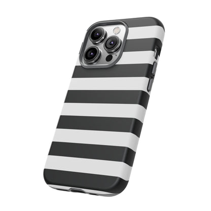Black White Stripe  Phone Case for iPhone, Samsung S, Google Pixel Phones