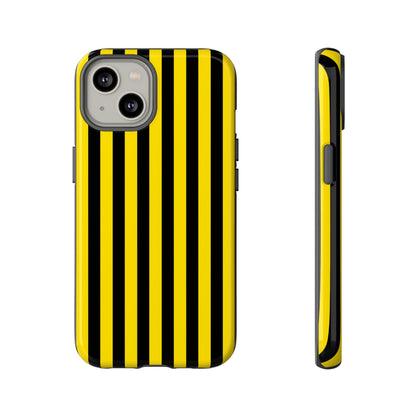 Yellow & Black Stripe Tough Case Phone Case for iPhone, Samsung, Google Mobile phones