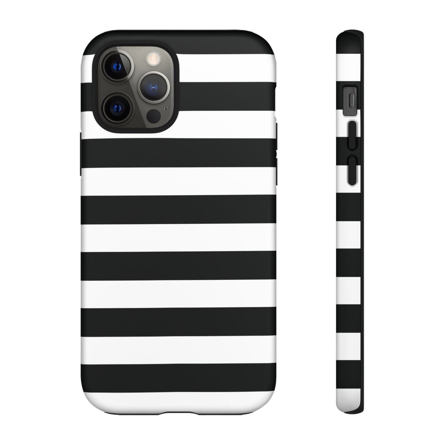 Black White Stripe  Phone Case for iPhone, Samsung S, Google Pixel Phones