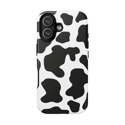 Black Cow Print Phone Case Cover for  iPhone, Samsung, Google Phones