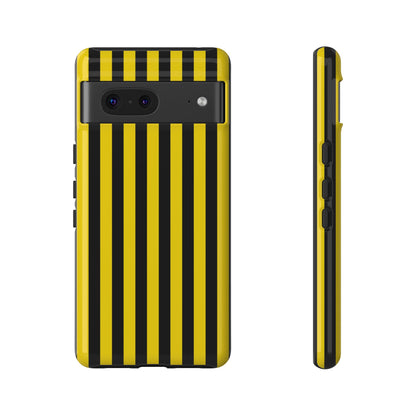 Yellow & Black Stripe Tough Case Phone Case for iPhone, Samsung, Google Mobile phones