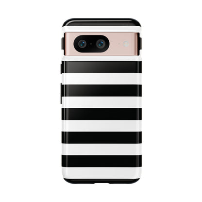 Black White Stripe  Phone Case for iPhone, Samsung S, Google Pixel Phones