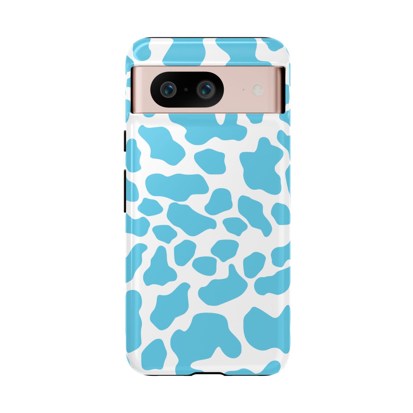 Blue White Cow Print Phone Case Cover