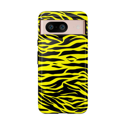 Yellow Wild Tiger Print Pattern Phone Case Cover