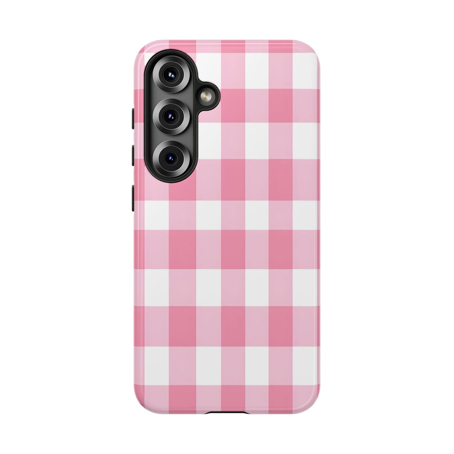 Pink Gingham Cute Phone Case Cover, for Fashion Lovers, Gift for Her, Stylish Tech Accessory, Perfect for Birthdays & Holidays