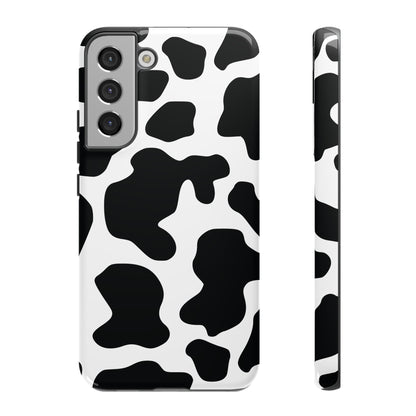 Black Cow Print Phone Case Cover for  iPhone, Samsung, Google Phones