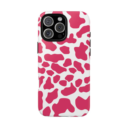Pink Cow Print Phone Case Cover — Cute Tough Cases Protection