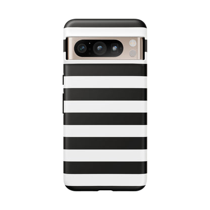 Black White Stripe  Phone Case for iPhone, Samsung S, Google Pixel Phones