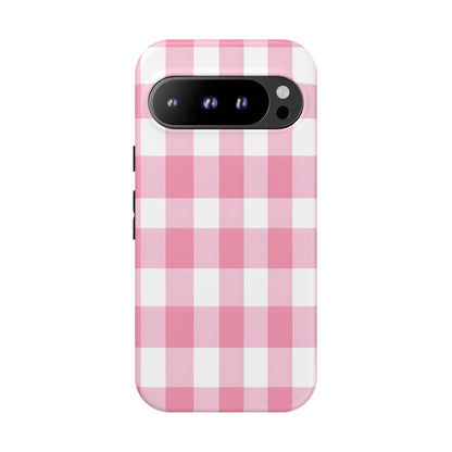 Pink Gingham Cute Phone Case Cover, for Fashion Lovers, Gift for Her, Stylish Tech Accessory, Perfect for Birthdays & Holidays