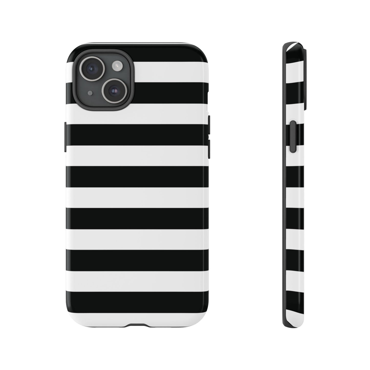 Black White Stripe  Phone Case for iPhone, Samsung S, Google Pixel Phones