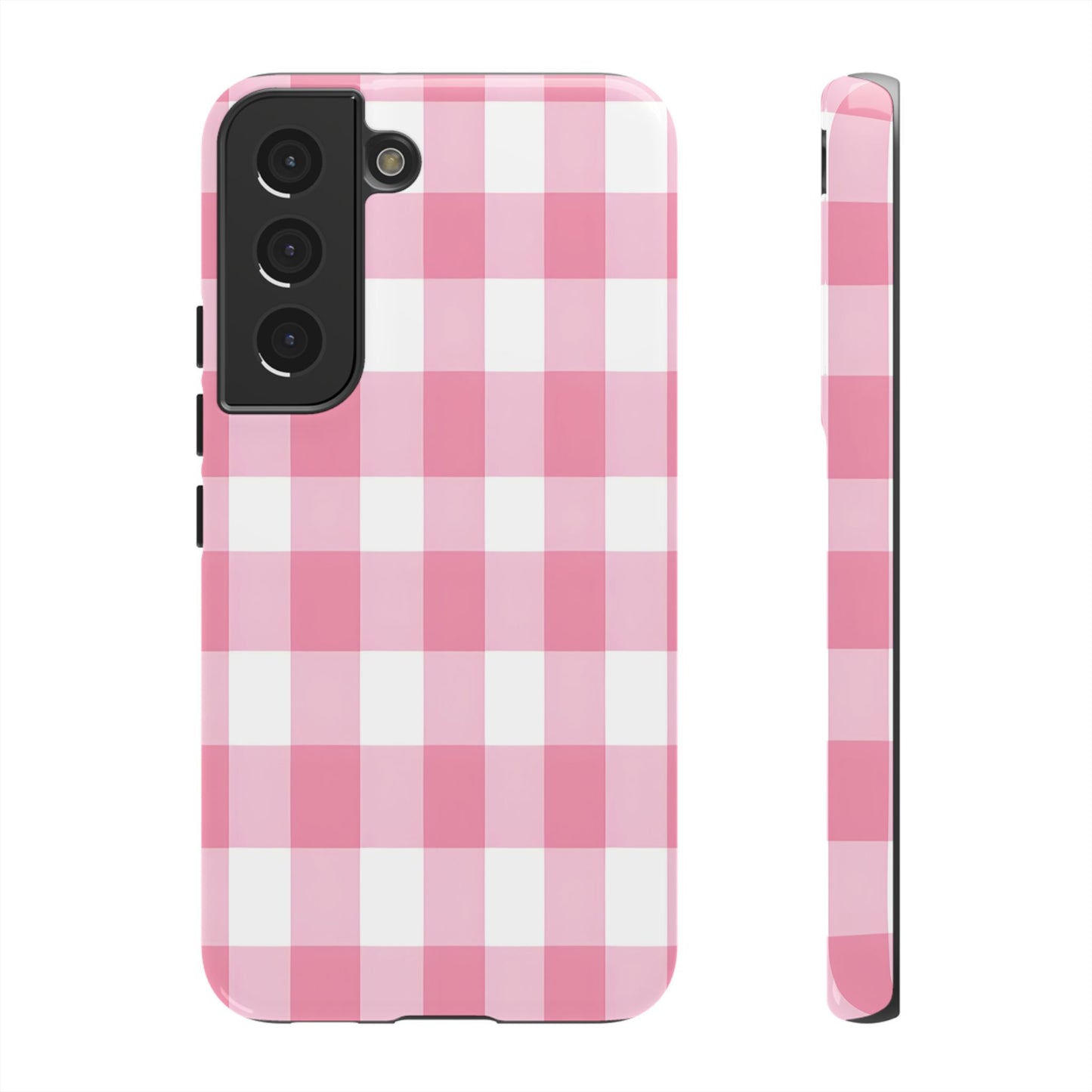 Pink Gingham Cute Phone Case Cover, for Fashion Lovers, Gift for Her, Stylish Tech Accessory, Perfect for Birthdays & Holidays
