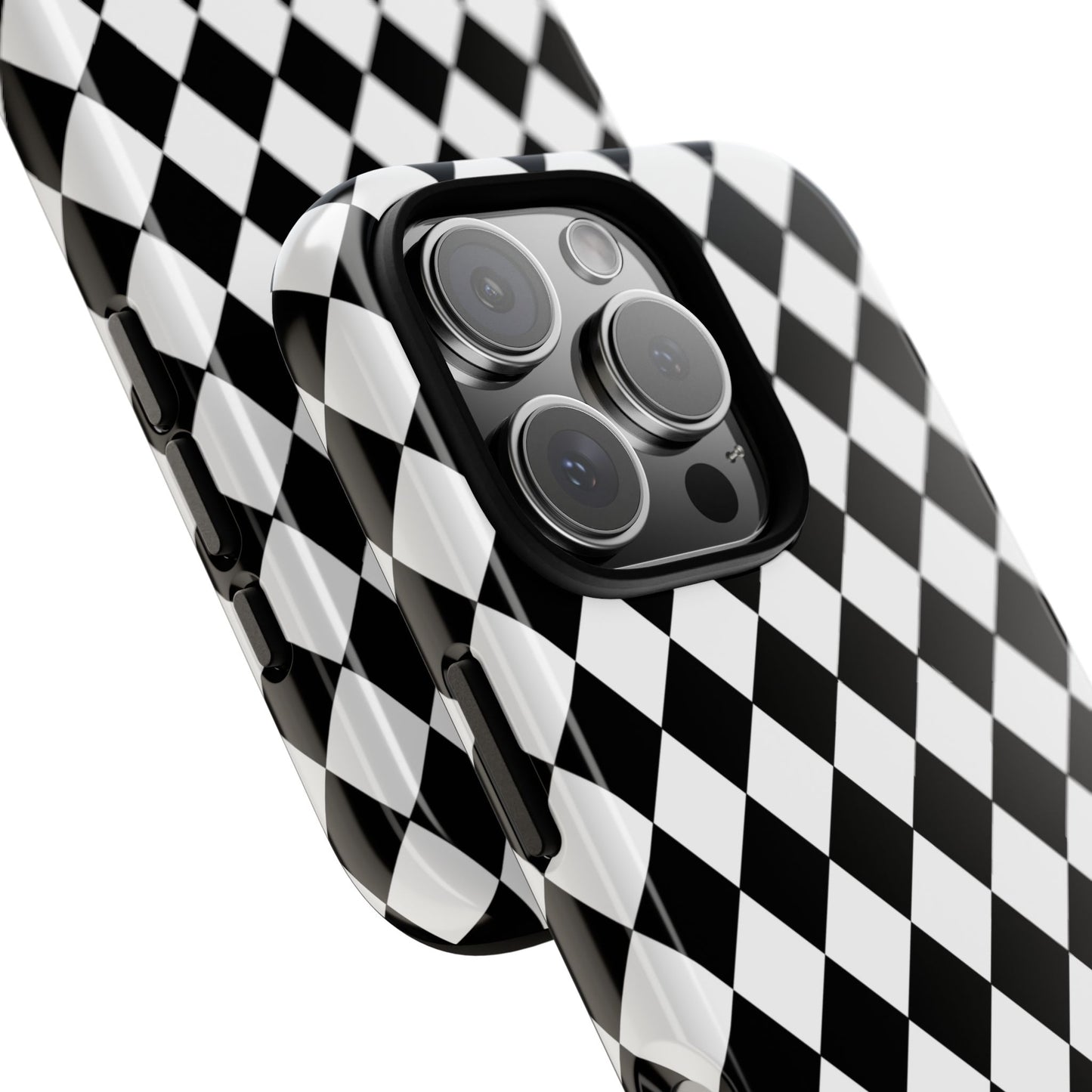 White and Black Dimond Tough phone Case Cover | iPhone | Google | Samsung