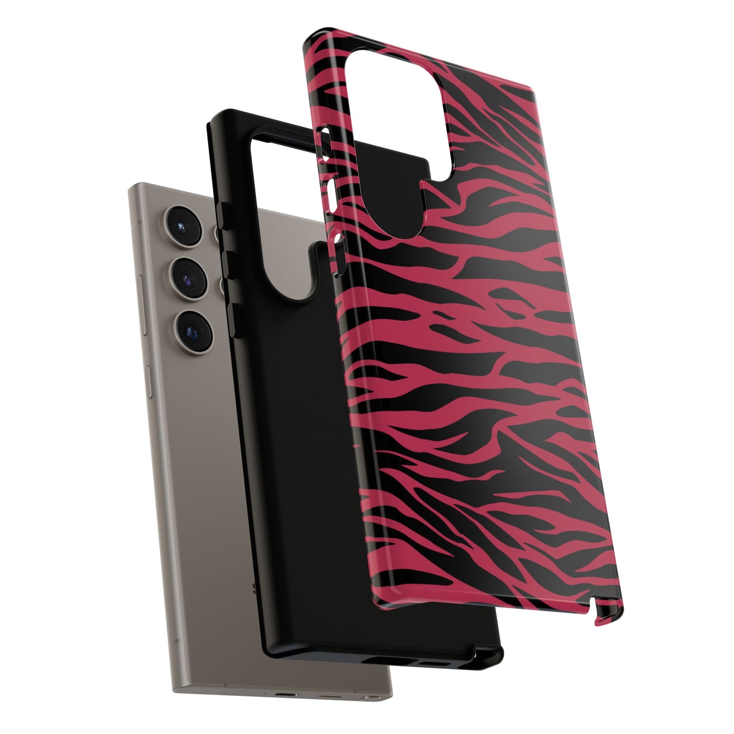 Magenta Wild Tiger Pattern Print Phone Case