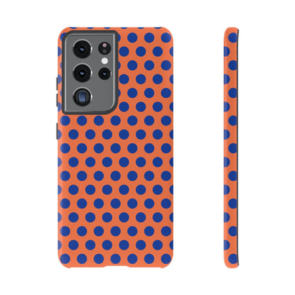 Orange Blue Polkadot Phone Case Cover