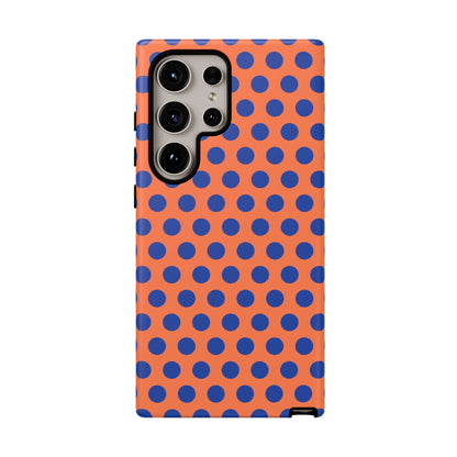 Orange Blue Polkadot Phone Case Cover